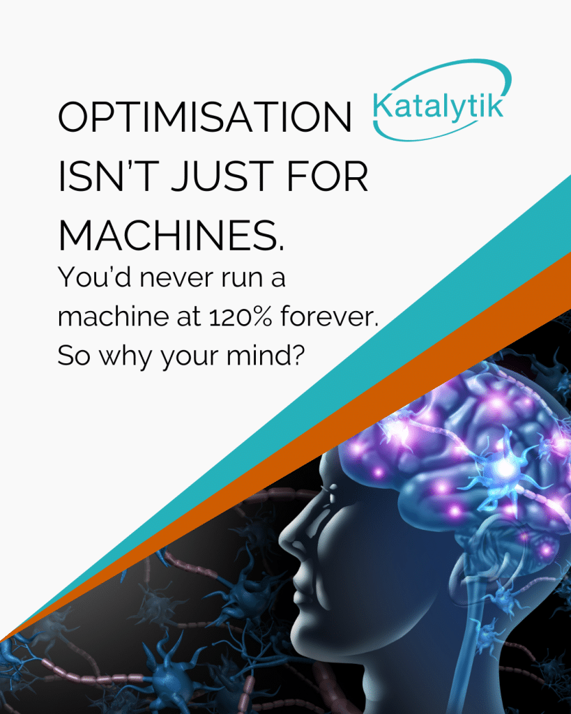 Optimisations isn;t just for brains text and graphic of brain and neurons